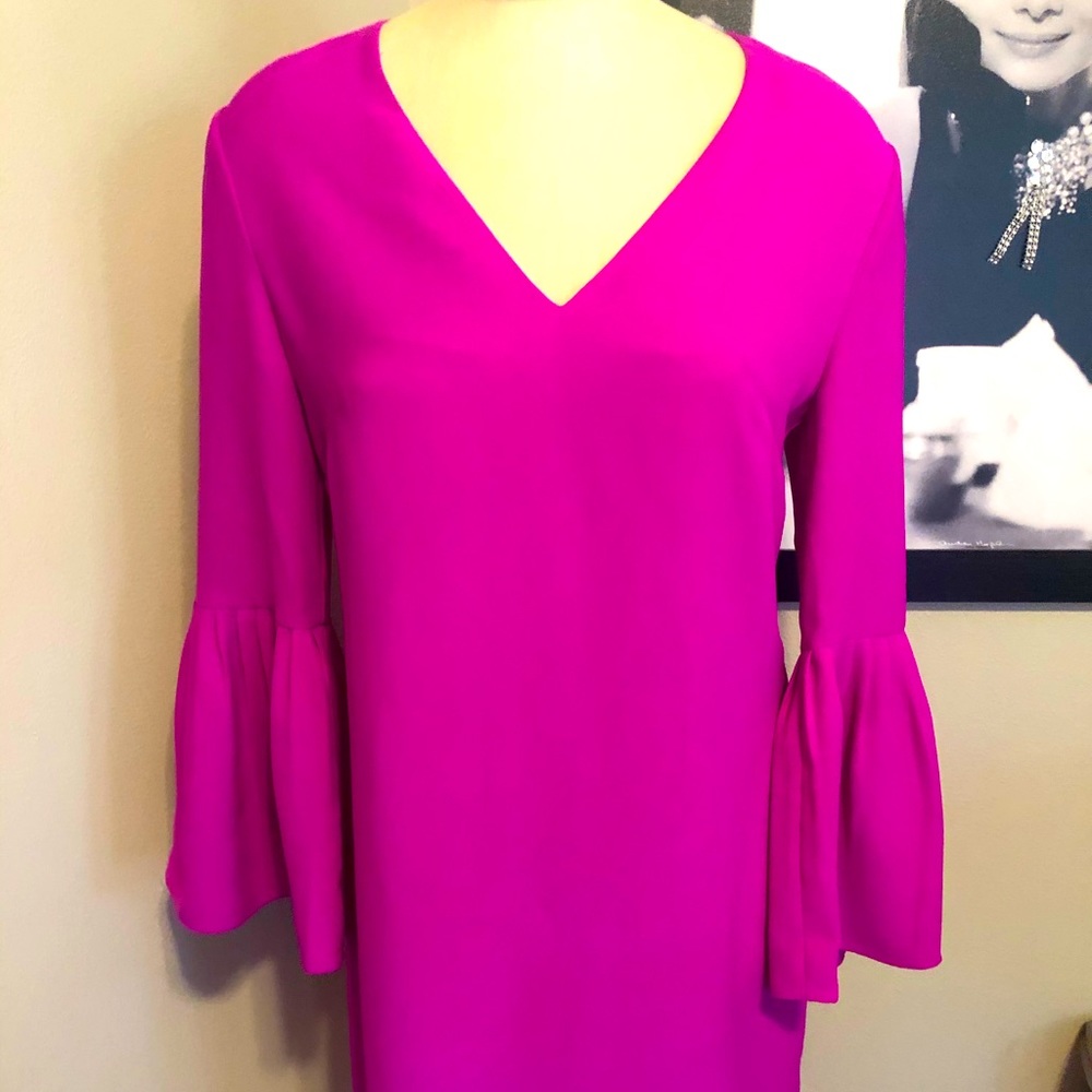 Barbie pink Banana Republic Pink bell sleeve  sheath dress